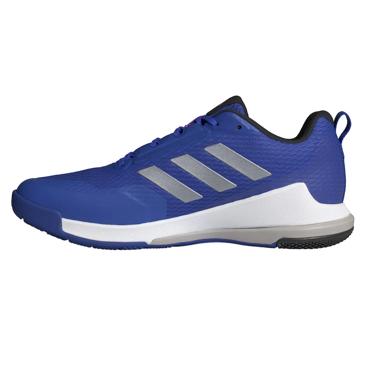 Adidas Men's Novaflight 2 Indoor Court Shoes Blue Silver