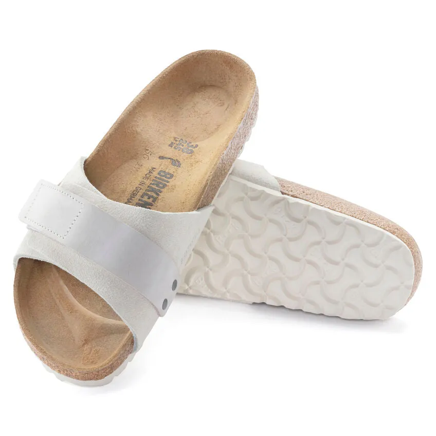 BIRKENSTOCK Women's Oita Suede Leather (Antique White - Narrow Fit)