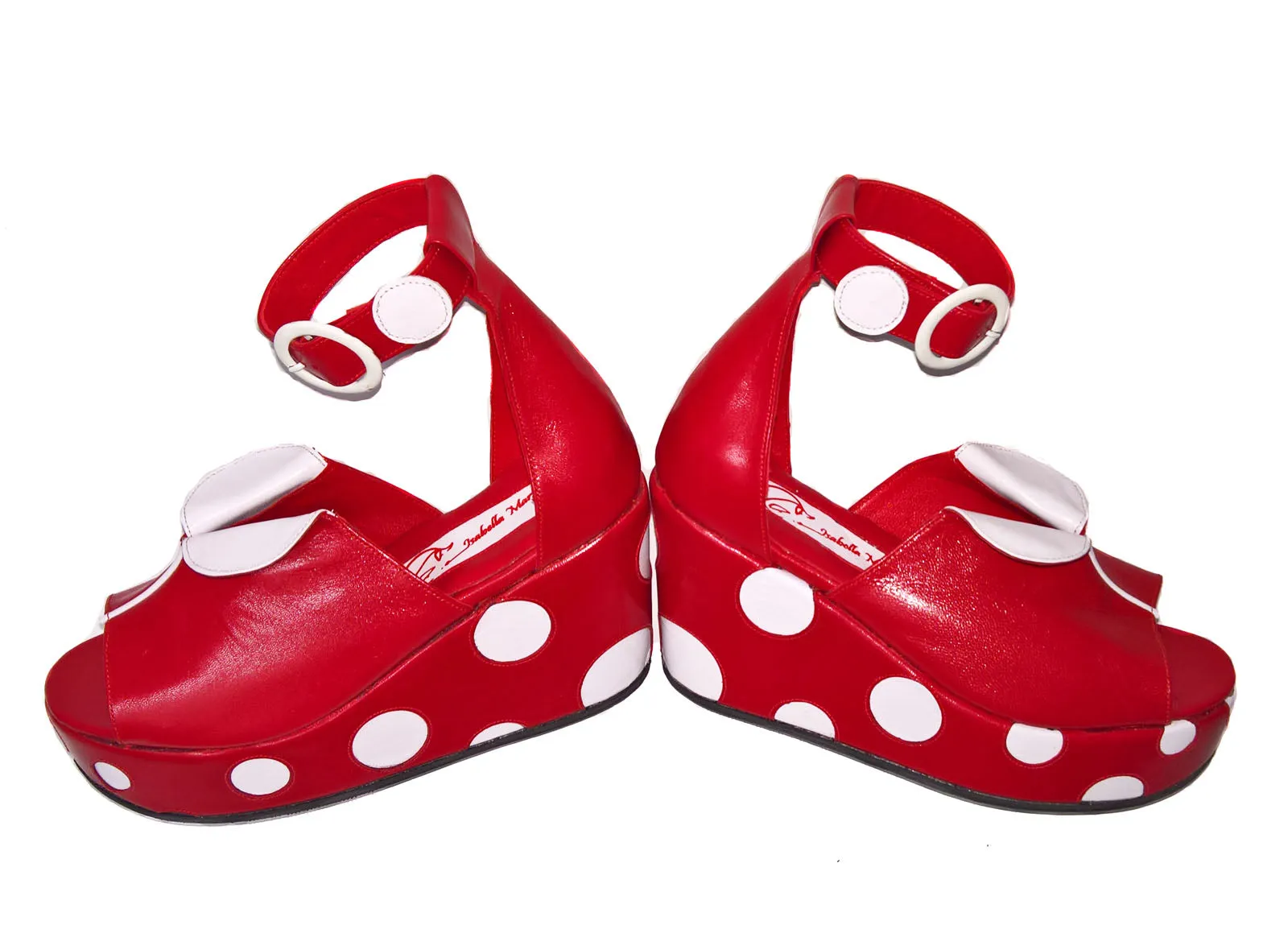 Cartoon Polkadot Platform Sandals