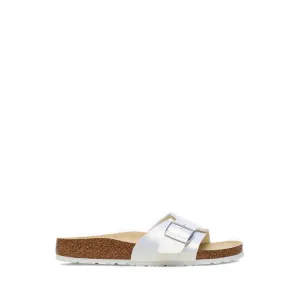 Catalina Birki Flor Shiny Lizard White