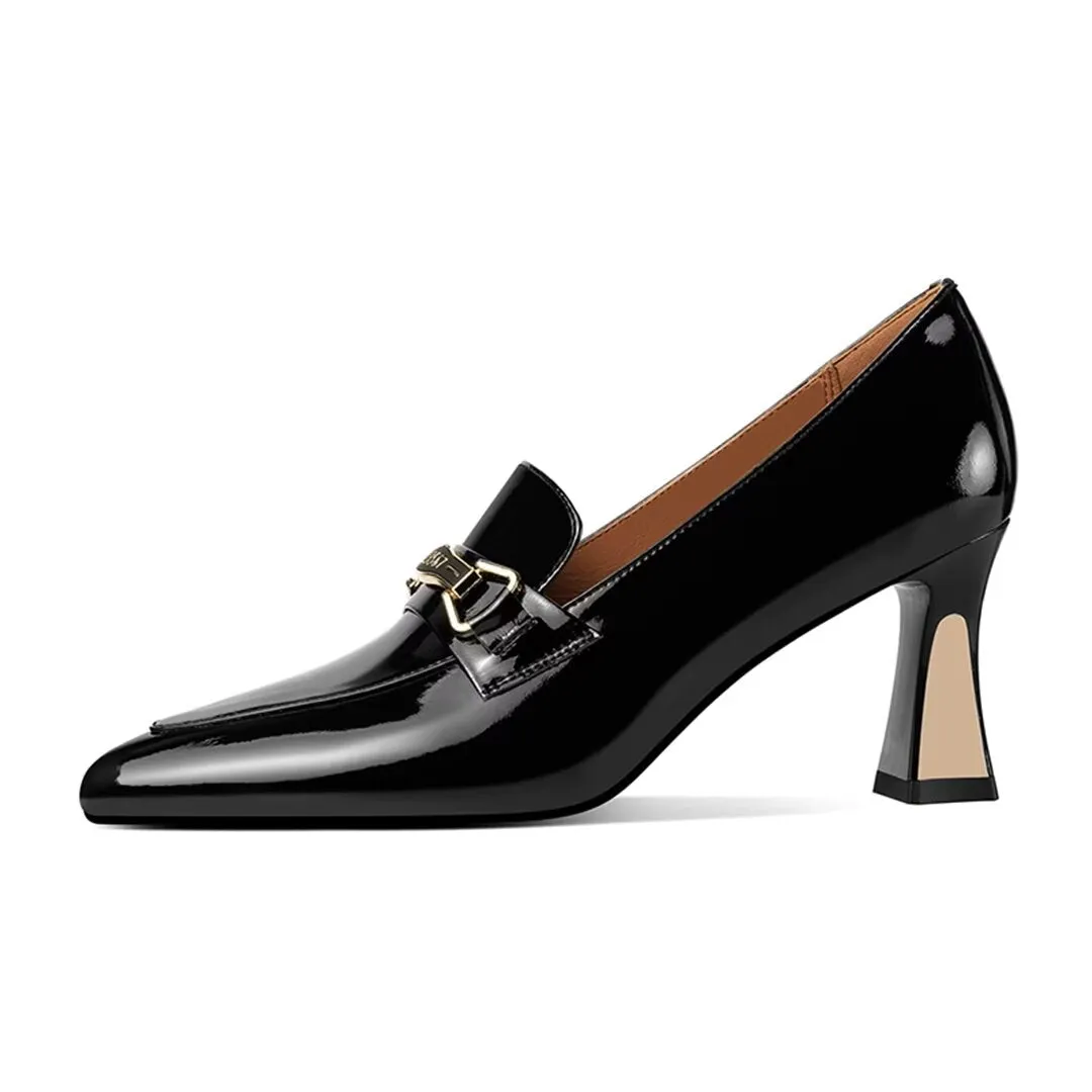 Classic Chic Cow Leather Pumps