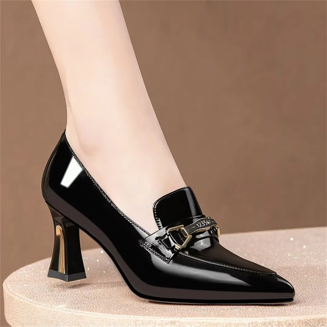 Classic Chic Cow Leather Pumps