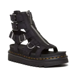 Dr Martens Olson Charcoal Grey Tumbled Nubuck Gladiator Sandal