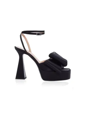 Elena Platform Bow Heels in Black