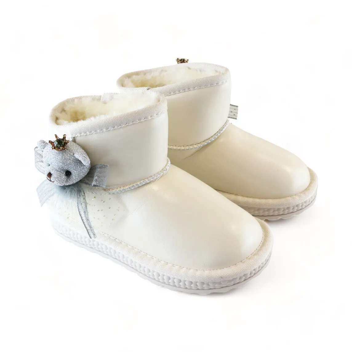 Handcrafted Princess Bear Boot - Ivory