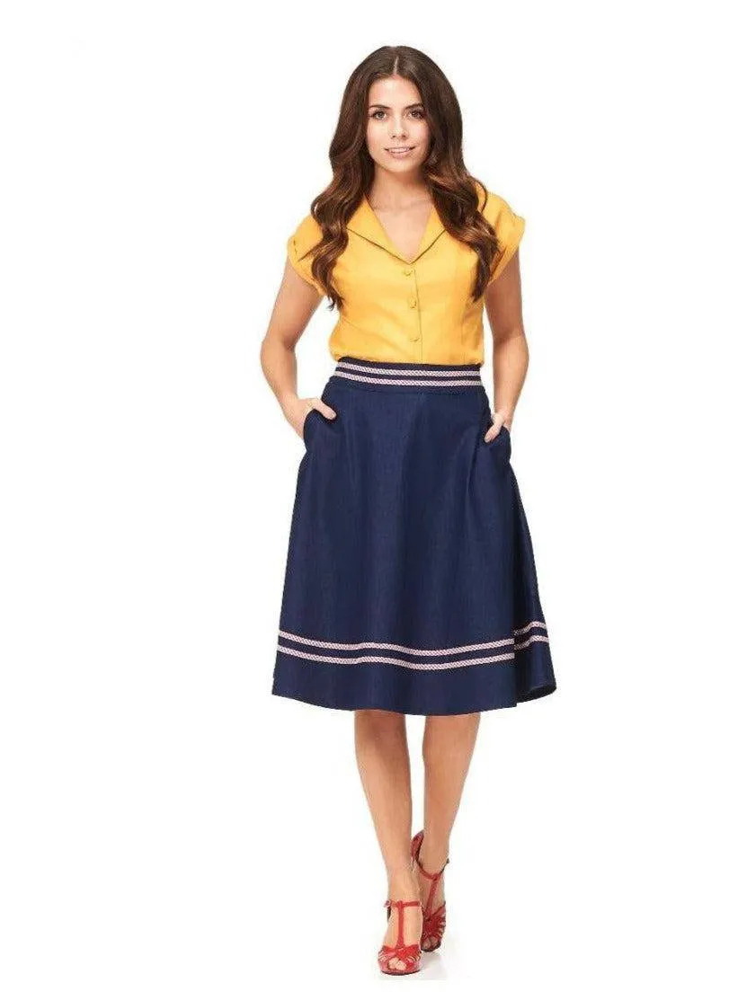 J'ADORE DENIM A-LINE SKIRT