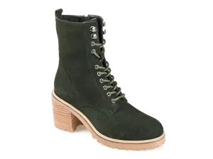 Journee Signature Malle Ankle Boots, Dark Green