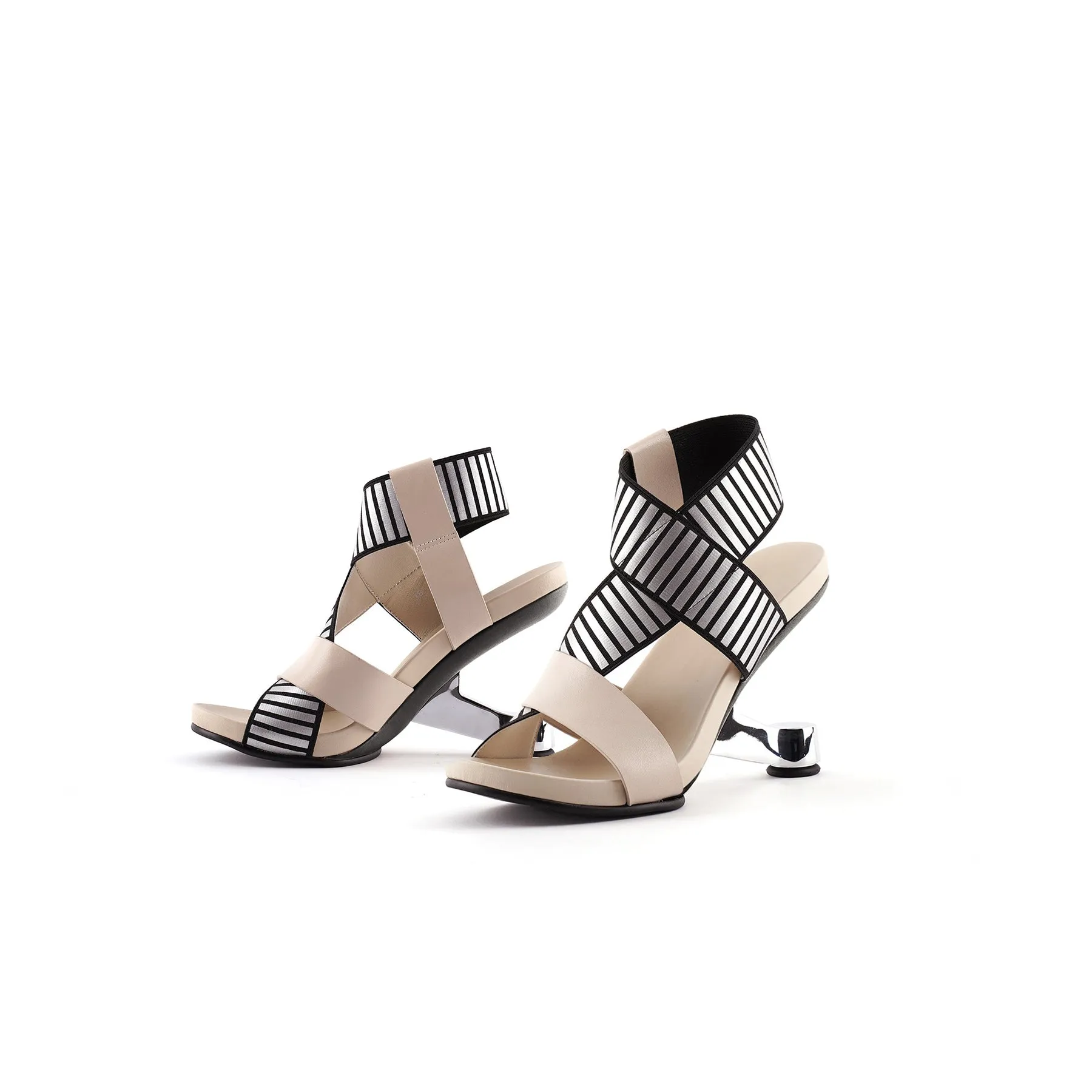 Leather Wrap Strap Sandals