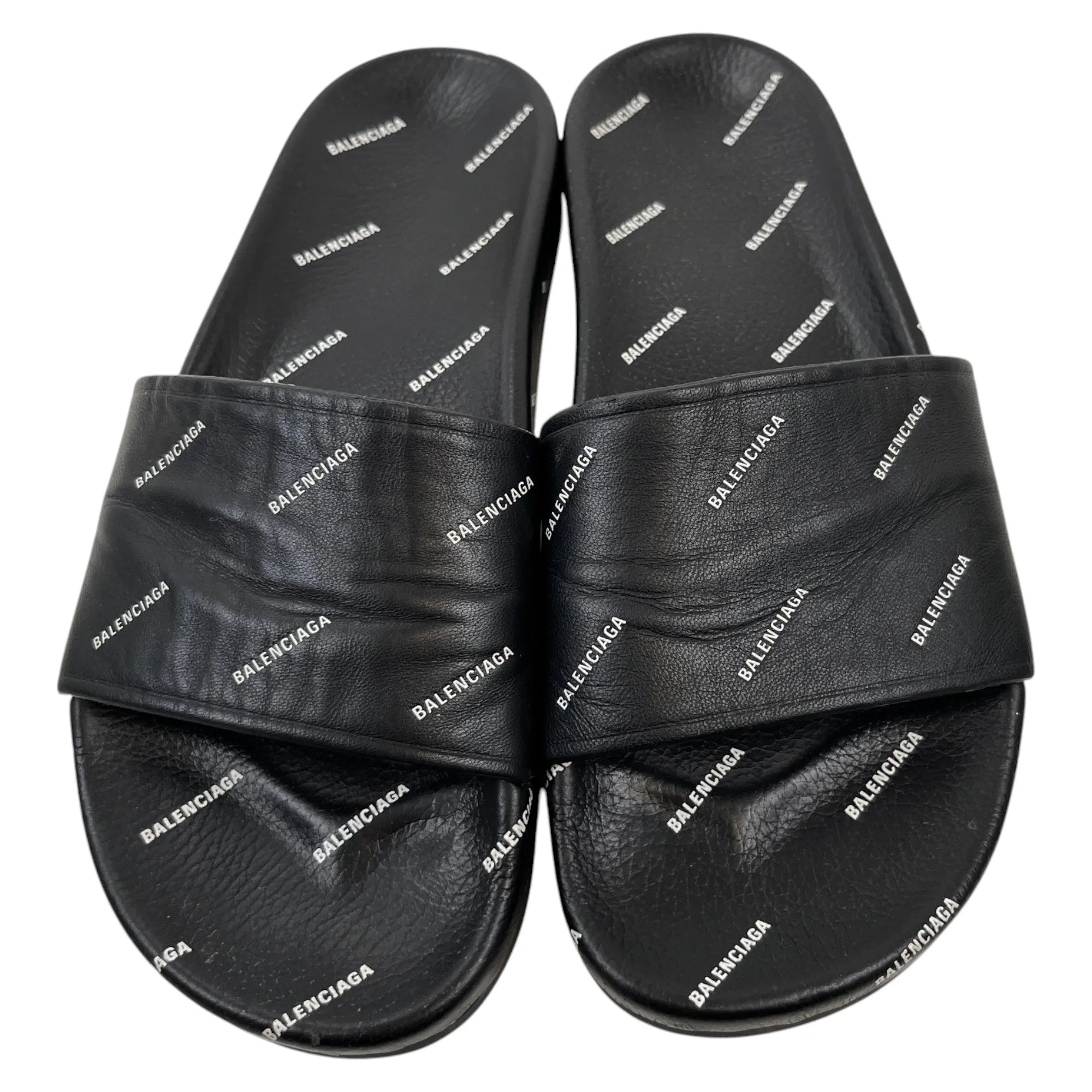 Men's Monogram Logo Slides Black Size EU 41 / UK 7