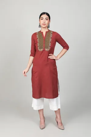 Minimal Embroidered Kurta