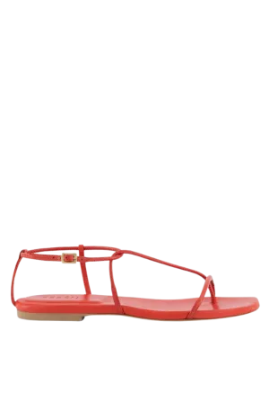 Minimal Evening Sandal | Red