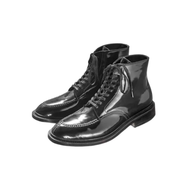 Norwegian Toe Tanker Boots, Glossy Leather