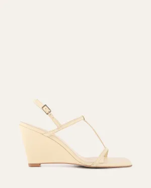 OPHELIA MID HEEL WEDGES BUTTER LEATHER