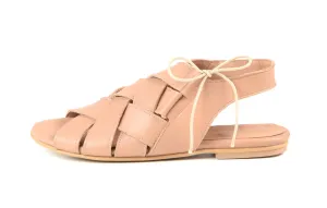 Palm tree sandals in tan color