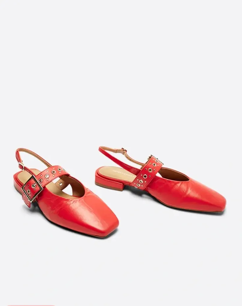 Pearl Ballet Flats Cherry