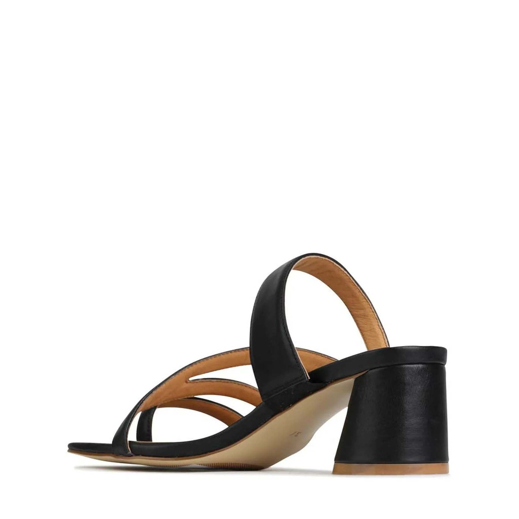 PERRI SLIP-ON HEEL SANDALS LEATHER