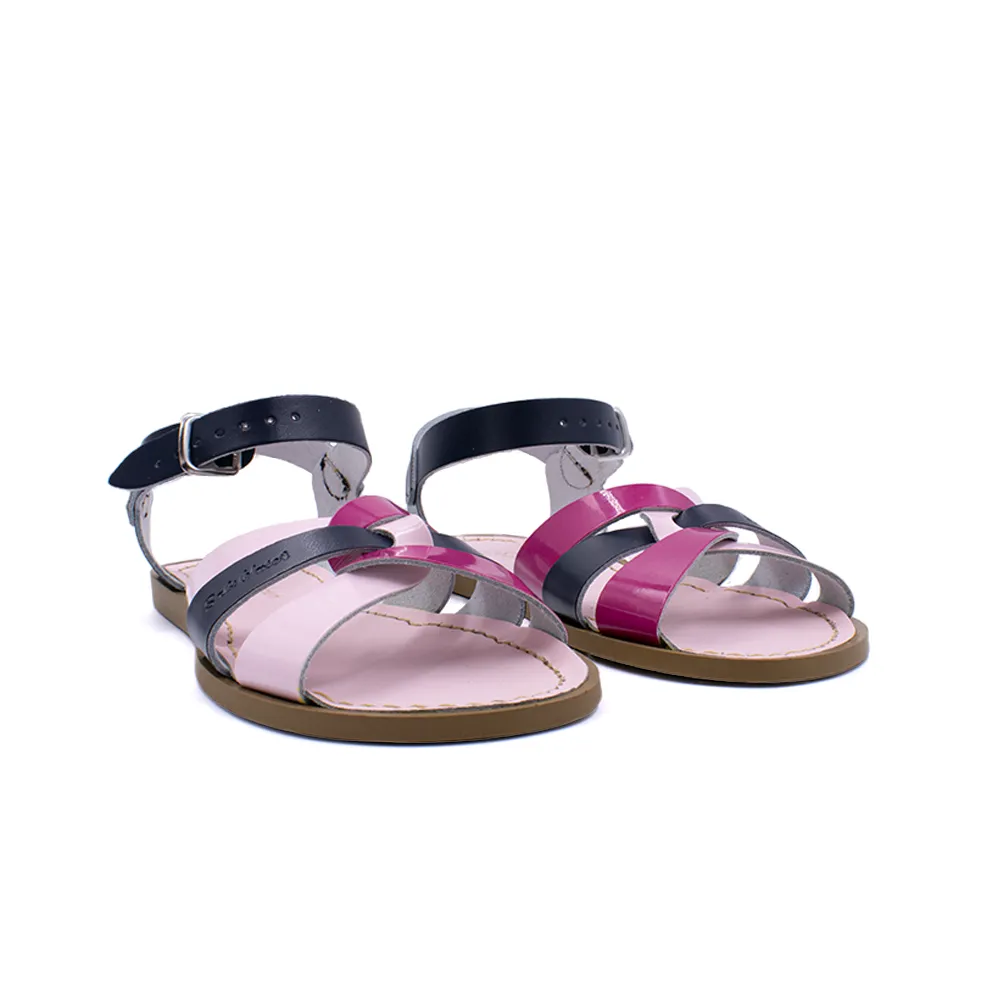 Salt Water Sandals Marvellous Matilda Mash-Up - Shiny Pink/Shiny Fuschia/Navy