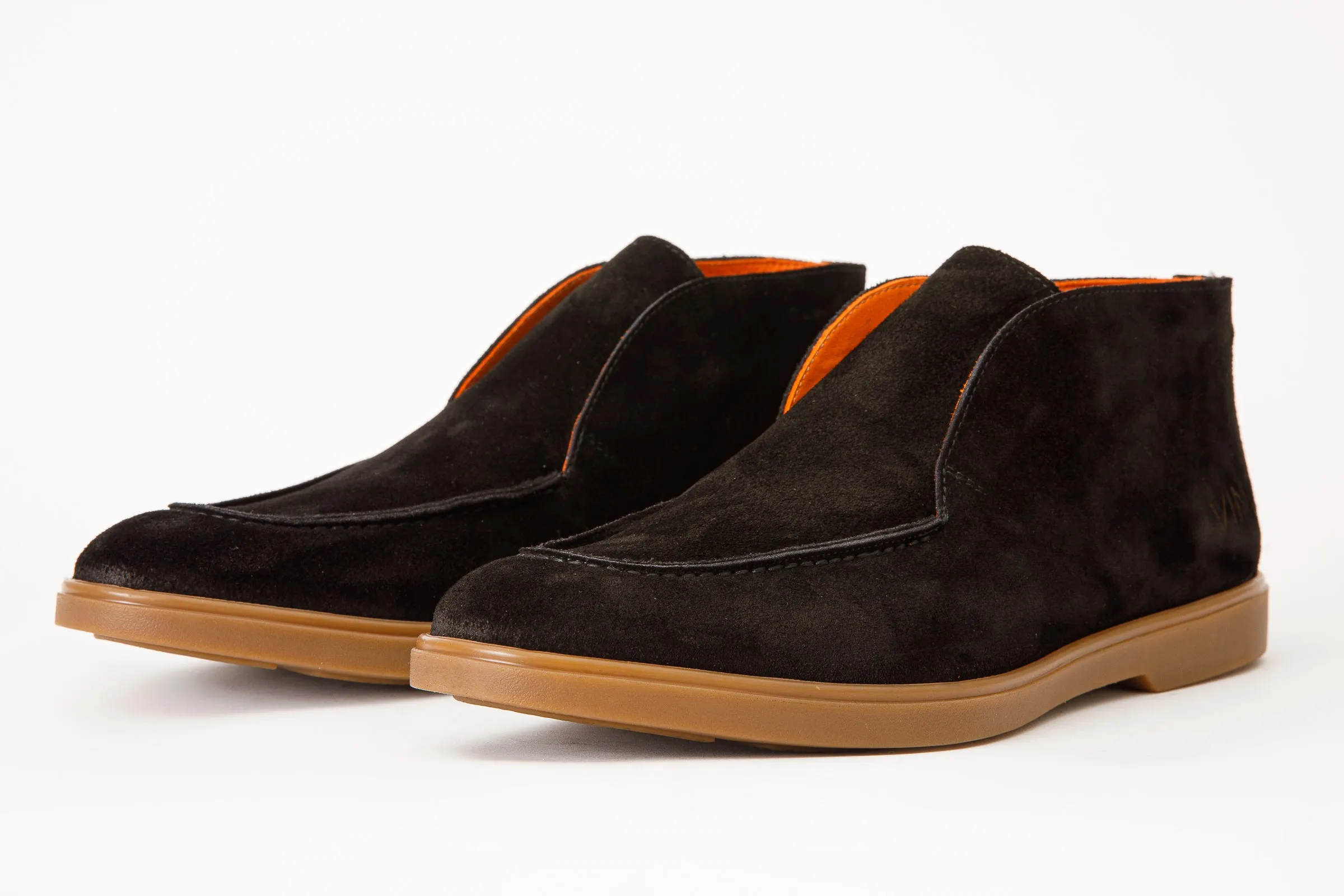 The Belek Black Open Walk Suede Leather Men Boot