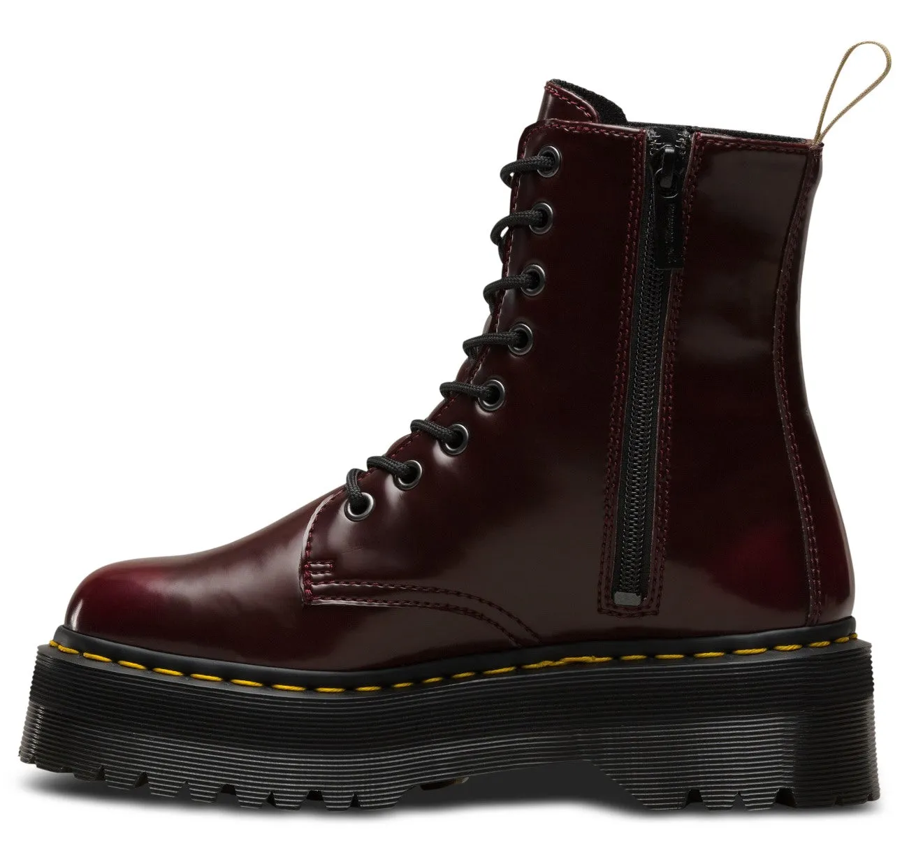 Vegan Jadon II Cherry Red Oxford Rub Off Platform Boot