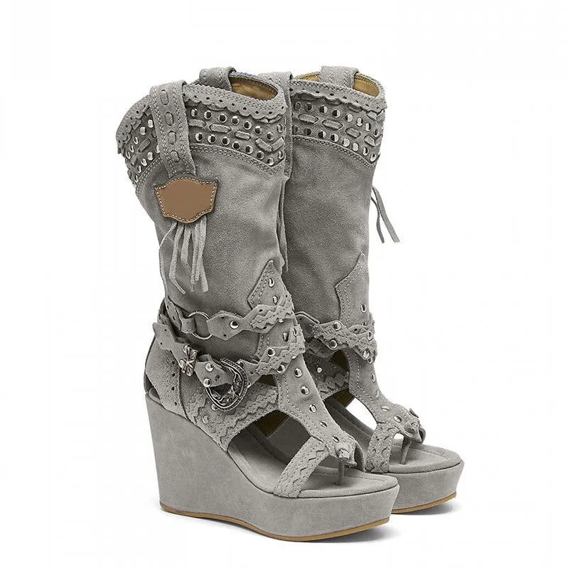 Western Platform Sandals