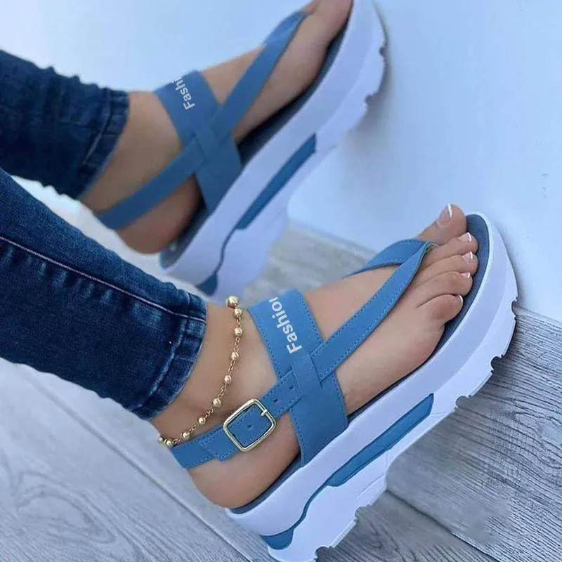 Women Flip Flops Casual Platform Heel Wedge Sandals