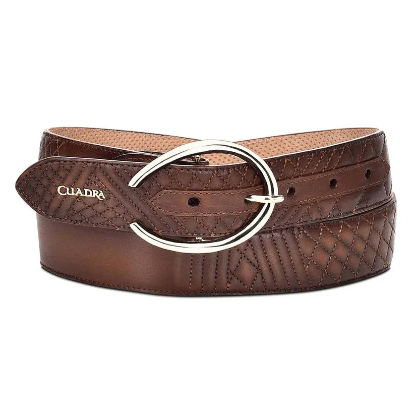 Women's Cuadra Belt Brown Embroidered